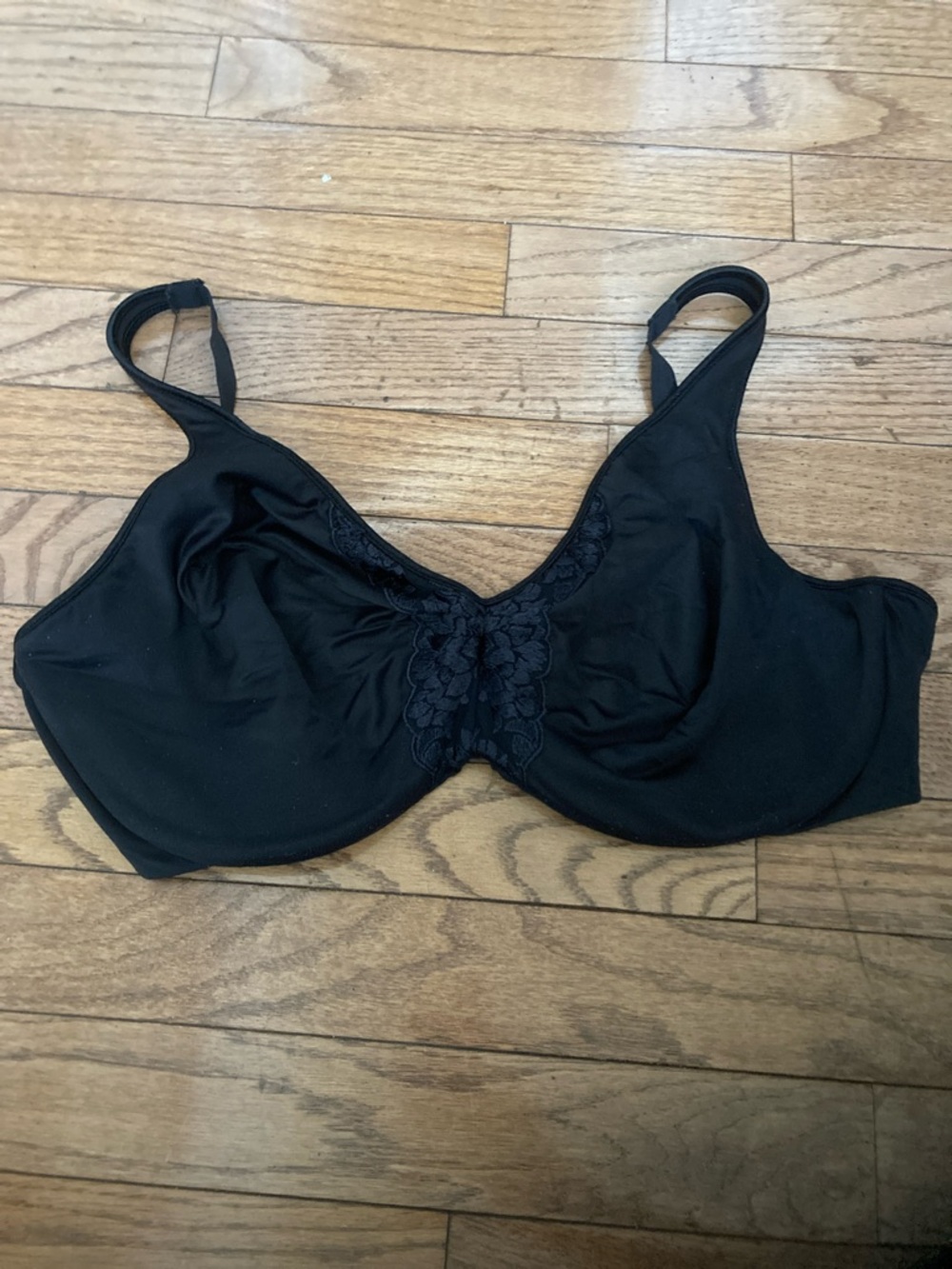Bali Black Lace-Accent Full Coverage Bra 36DDD